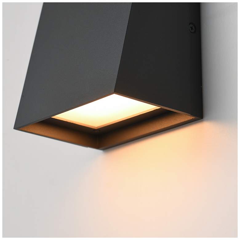 Image 2 Maxim Pathfinder 12" High Bronze Tall LED Wall Sconce - 5CCT more views