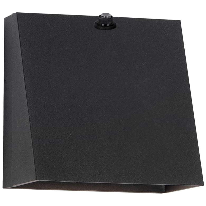 Image 1 Maxim Pathfinder 5 1/2" Black LED Outdoor Wall Sconce w/ Photocell