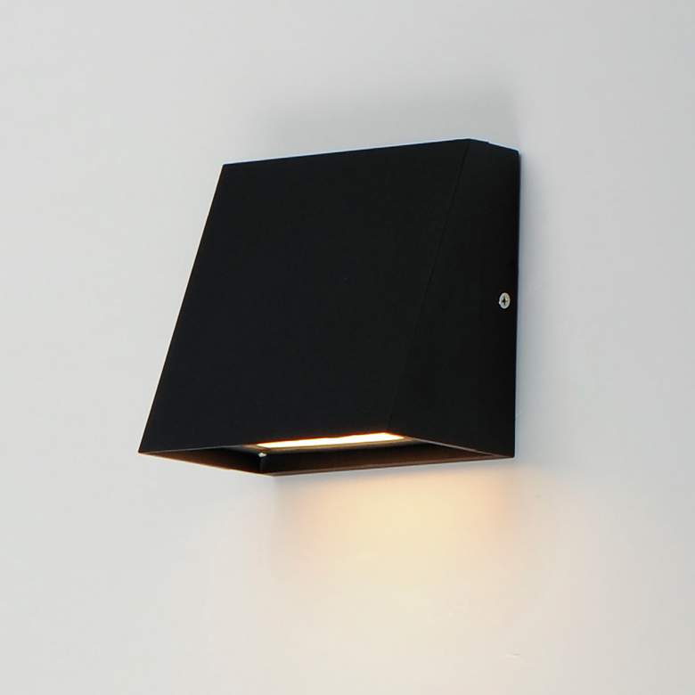 Image 1 Maxim Pathfinder 5 1/2" High Black LED Outdoor Wall Light