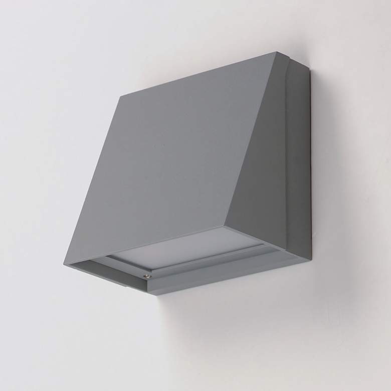 Image 1 Maxim Pathfinder 5 1/2" High Silver LED Outdoor Wall Light