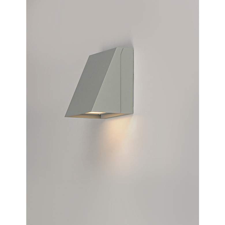 Image 4 Maxim Pathfinder 5 1/2" High Silver LED Outdoor Wall Light more views