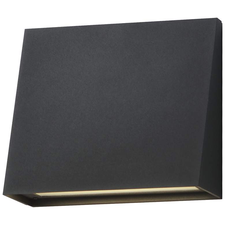 Image 2 Maxim Pathfinder 8" High Black Large LED Outdoor Wall Sconce - 5CCT