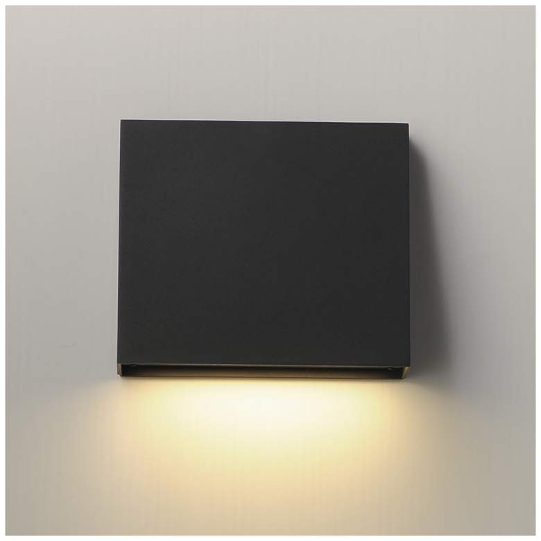 Image 4 Maxim Pathfinder 8" High Black Large LED Outdoor Wall Sconce - 5CCT more views
