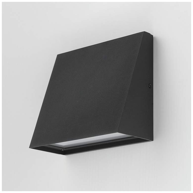 Image 5 Maxim Pathfinder 8" High Black Large LED Outdoor Wall Sconce - 5CCT more views