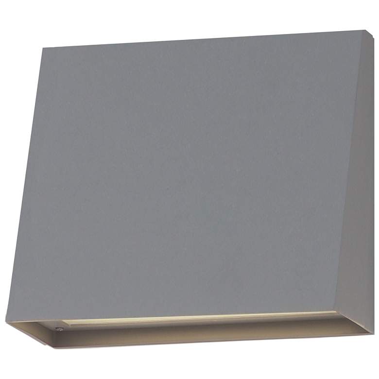 Image 1 Maxim Pathfinder 8" High Silver Large LED Outdoor Wall Sconce -5CCT