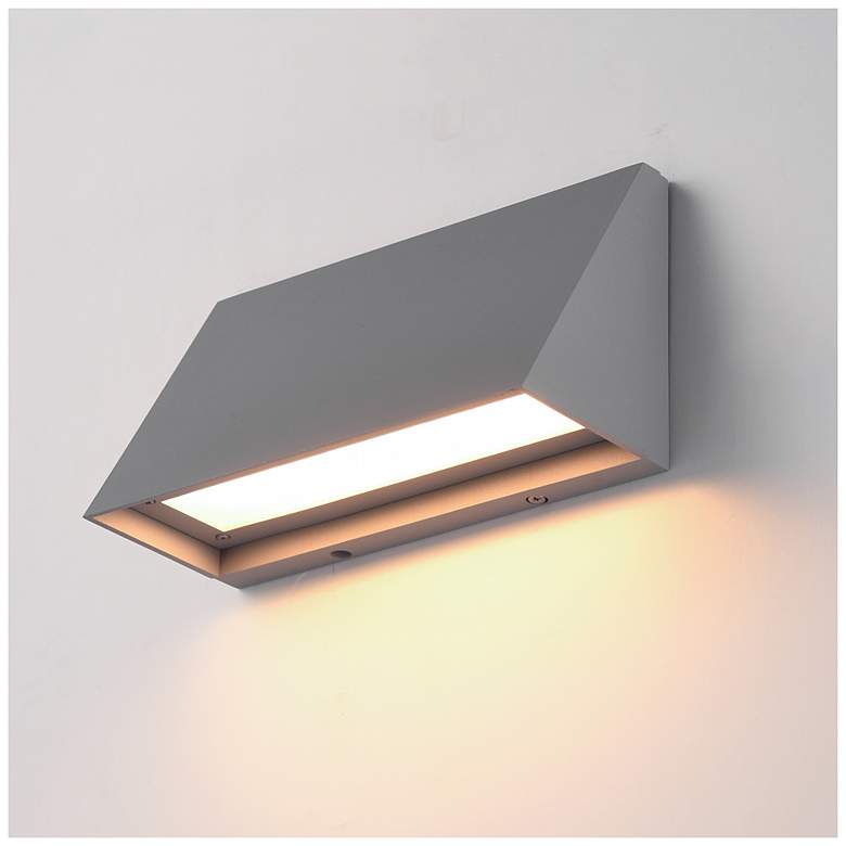Image 3 Maxim Pathfinder 9" Wide Silver LED Wall Sconce - 5CCT more views
