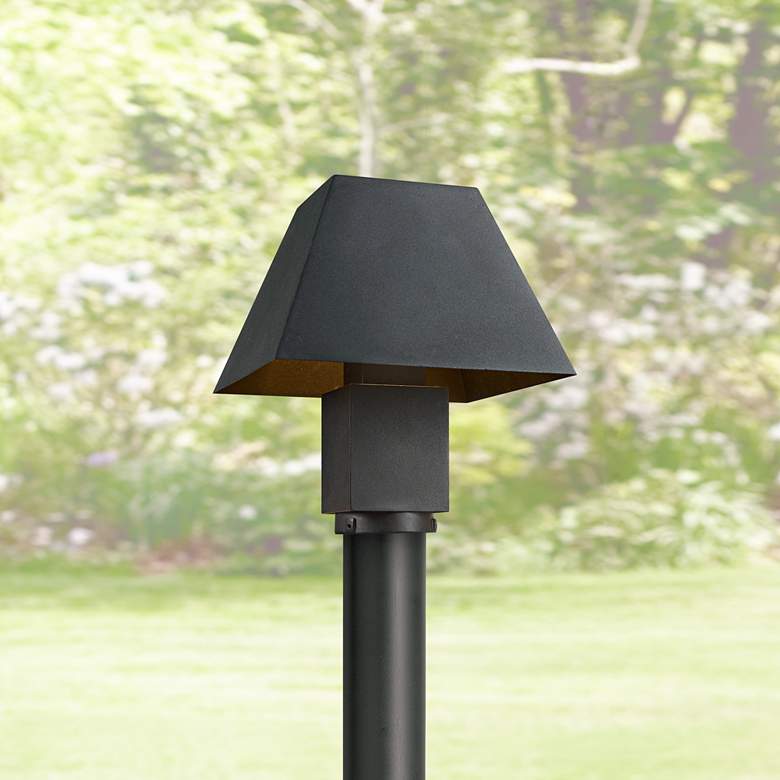 Image 1 Maxim Pavilion 10" Wide Black LED Outdoor Post Light