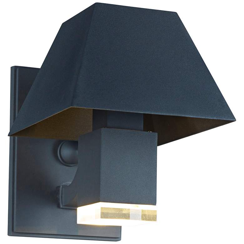 Image 1 Maxim Pavilion 12 1/4"H Black LED Outdoor Wall Light