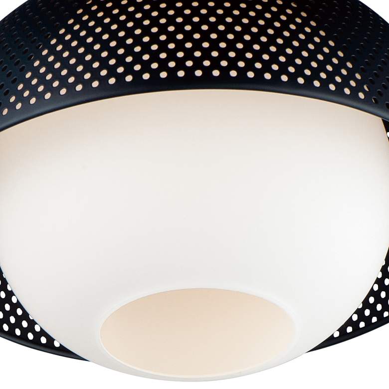 Image 3 Maxim Perf 14 1/4" Wide Black and Satin Brass Ceiling Light more views