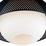 Maxim Perf 14 1/4" Wide Black and Satin Brass Ceiling Light