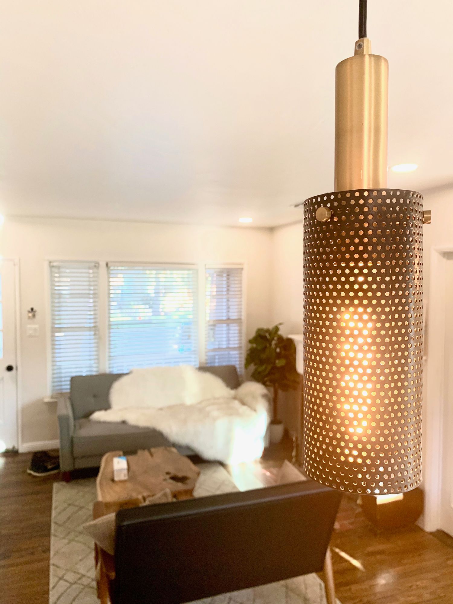 Image 7 Maxim Perf 14 1/4" Wide Black and Satin Brass Ceiling Light more views