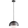 Maxim Perf 14 1/4" Wide Black and Satin Brass Pendant Light