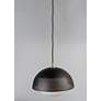 Maxim Perf 14 1/4" Wide Black and Satin Brass Pendant Light