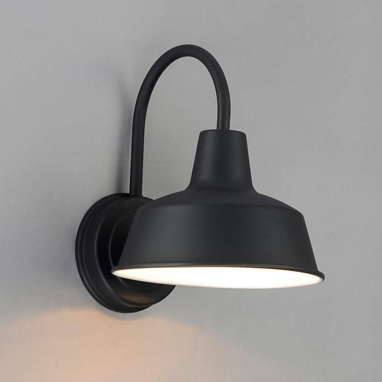 Image 1 Maxim Pier M 10 3/4" High Black Outdoor Wall Light
