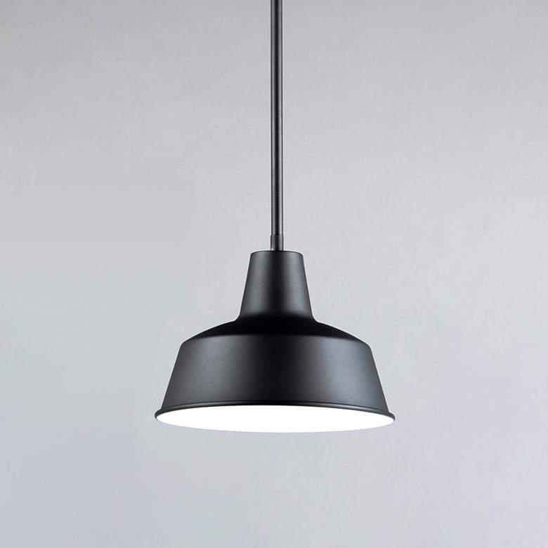 Image 1 Maxim Pier-M 8" High 1-Light Black Finish Outdoor Hanging Pendant