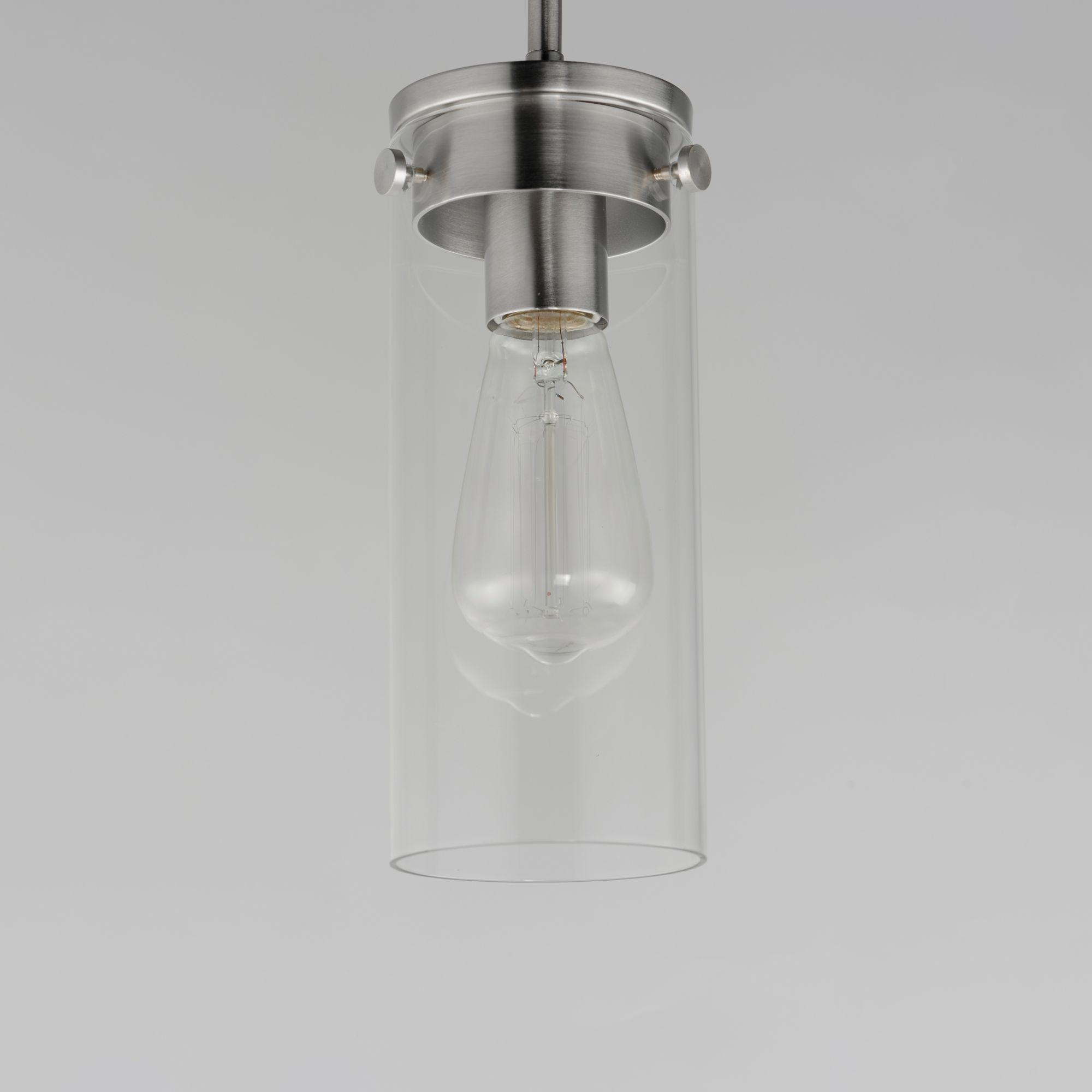 Image 3 Maxim Pinn 5" Wide Satin Nickel Mini Pendant w/ Clear Glass more views