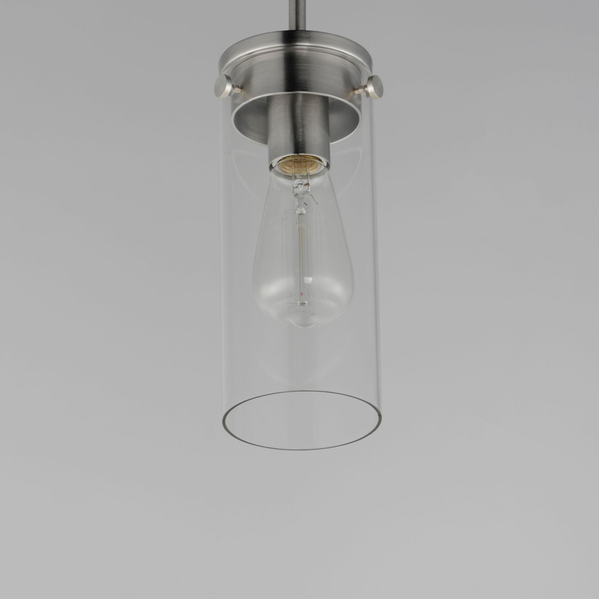 Image 5 Maxim Pinn 5" Wide Satin Nickel Mini Pendant w/ Clear Glass more views