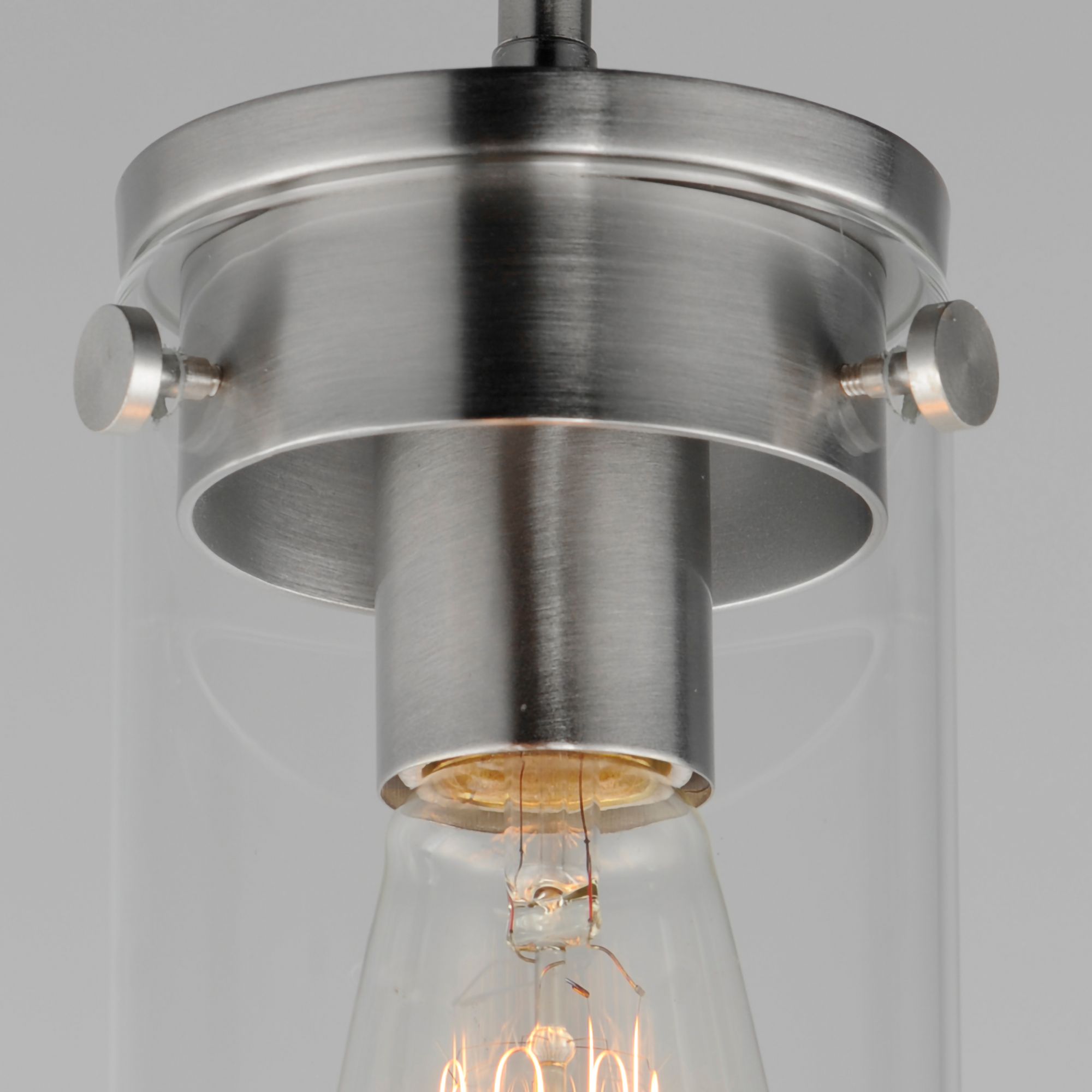 Image 6 Maxim Pinn 5" Wide Satin Nickel Mini Pendant w/ Clear Glass more views