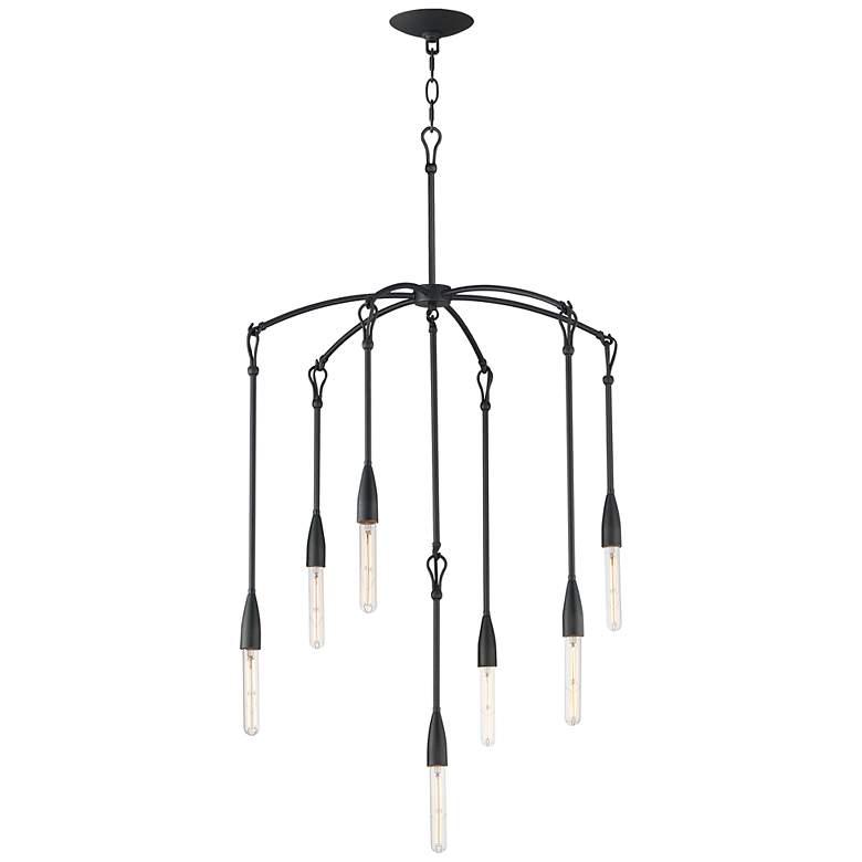 Image 1 Maxim Pioneer 28" Wide Anthracite 7-Light Chandelier