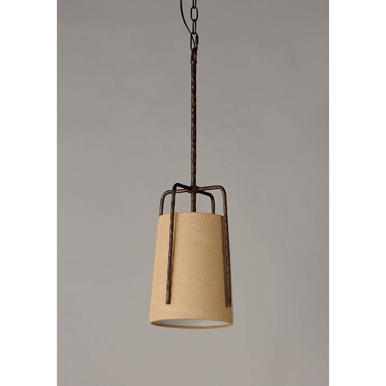 Image 4 Maxim Pitchfork 9" Wide Oil-Rubbed Bronze Mini Pendant Light more views