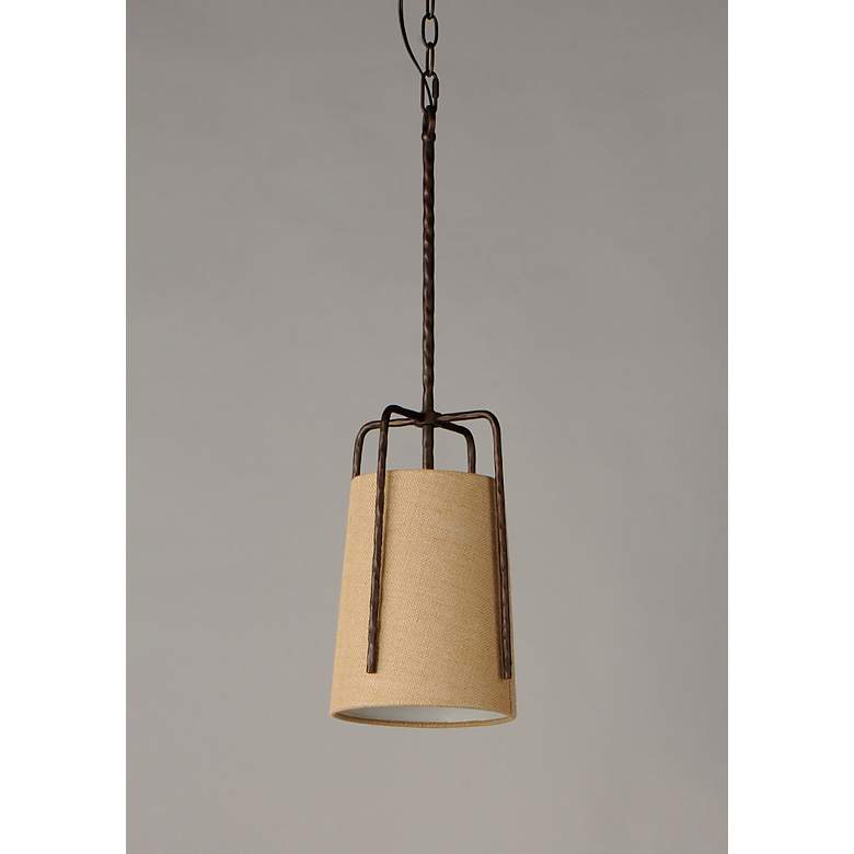 Image 4 Maxim Pitchfork 9 inch Wide Oil-Rubbed Bronze Mini Pendant Light more views