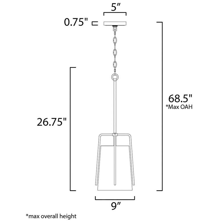 Image 6 Maxim Pitchfork 9" Wide Oil-Rubbed Bronze Mini Pendant Light more views
