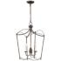 Maxim Plumette 14" Wide Chestnut Bronze 3-Light Pendant