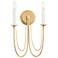 Maxim Plumette 16" High 2-Light Gold Leaf Candelabra Wall Light Sconce