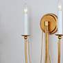 7_Maxim Plumette 16" High 2-Light Gold Leaf Candelabra Wall Light Sconce more views