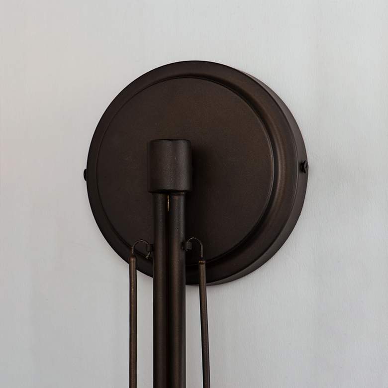Image 4 Maxim Plumette 16" High Chestnut Bronze 2-Light Wall Sconce more views