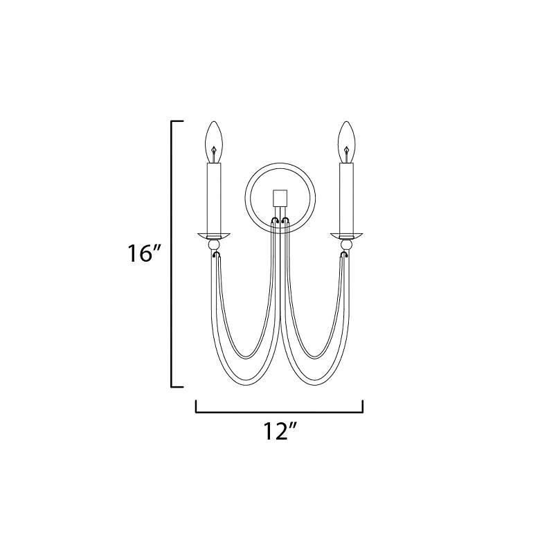 Image 7 Maxim Plumette 16" High Chestnut Bronze 2-Light Wall Sconce more views