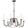 2_Maxim Plumette 28" Wide Chestnut Bronze 6-Light Chandelier