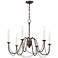 Maxim Plumette 28" Wide Chestnut Bronze 6-Light Chandelier
