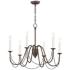 Maxim Plumette 28" Wide Chestnut Bronze 6-Light Chandelier