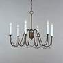 1_Maxim Plumette 28" Wide Chestnut Bronze 6-Light Chandelier
