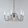 3_Maxim Plumette 28" Wide Chestnut Bronze 6-Light Chandelier more views