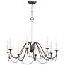 2_Maxim Plumette 36" Wide Chestnut Bronze 8-Light Chandelier