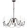 Maxim Plumette 36" Wide Chestnut Bronze 8-Light Chandelier