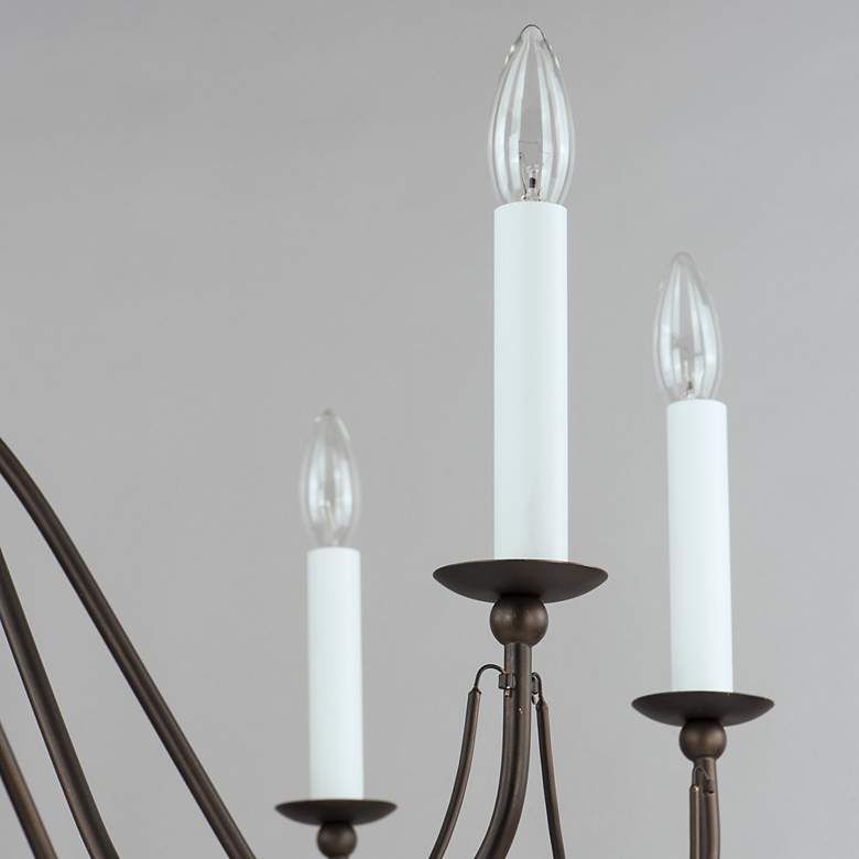 Image 3 Maxim Plumette 36" Wide Chestnut Bronze 8-Light Chandelier more views