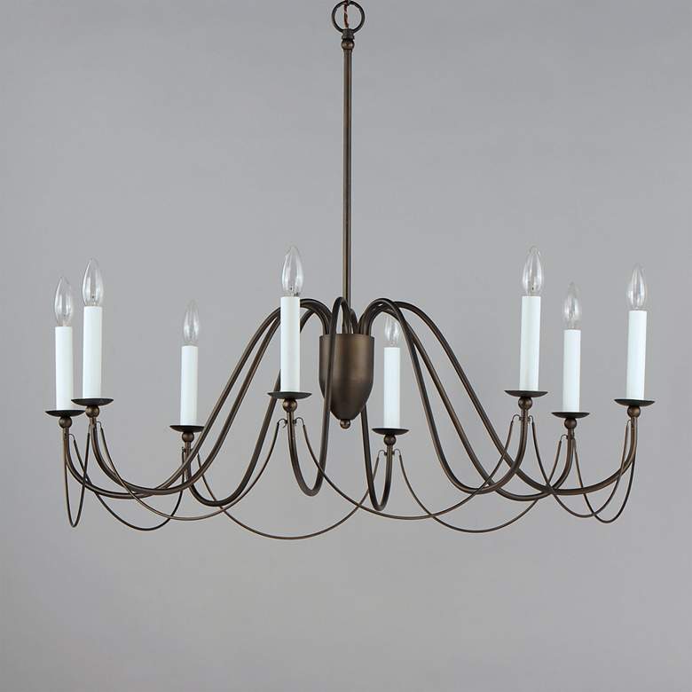 Image 4 Maxim Plumette 36" Wide Chestnut Bronze 8-Light Chandelier more views