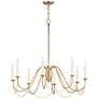 2_Maxim Plumette 36" Wide Gold Leaf 8-Light Candle Chandelier