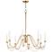 Maxim Plumette 36" Wide Gold Leaf 8-Light Candle Chandelier