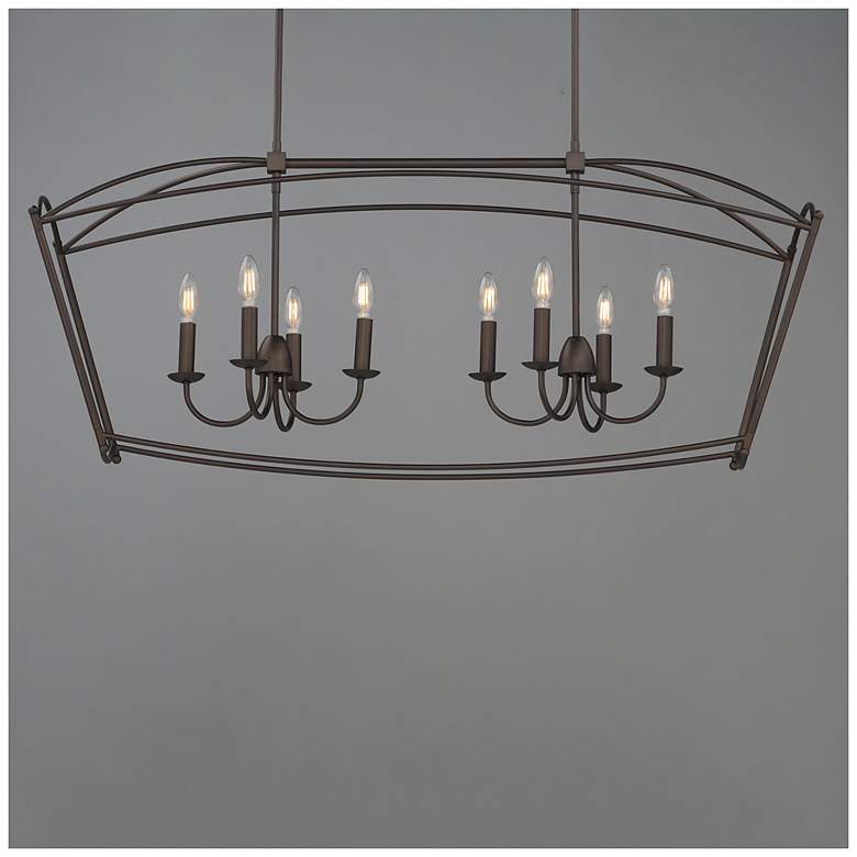 Image 2 Maxim Plumette 48" Chestnut Bronze 8-Light Linear Pendant more views