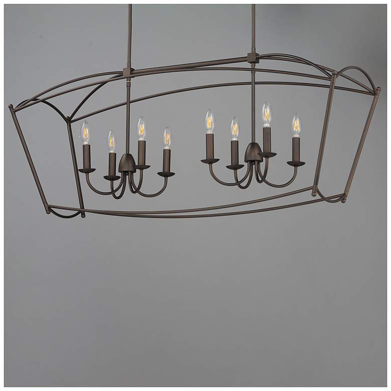 Image 3 Maxim Plumette 48" Chestnut Bronze 8-Light Linear Pendant more views