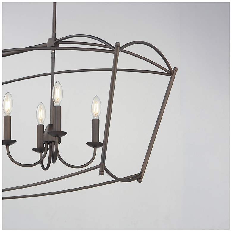 Image 4 Maxim Plumette 48" Chestnut Bronze 8-Light Linear Pendant more views