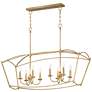 1_Maxim Plumette 48" Gold Leaf 8-Light Linear Pendant