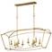 Maxim Plumette 48" Gold Leaf 8-Light Linear Pendant