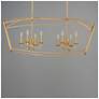 2_Maxim Plumette 48" Gold Leaf 8-Light Linear Pendant more views