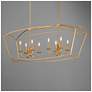 3_Maxim Plumette 48" Gold Leaf 8-Light Linear Pendant more views