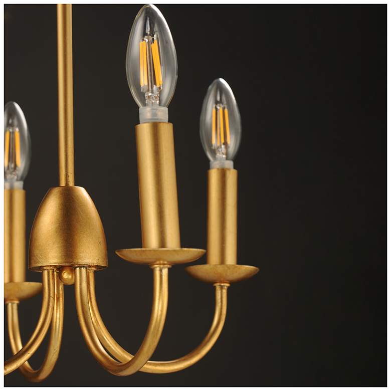 Image 5 Maxim Plumette 48" Gold Leaf 8-Light Linear Pendant more views
